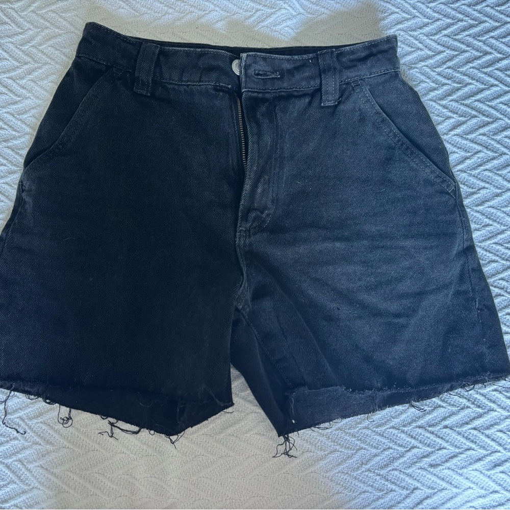 Black Denim Shorts